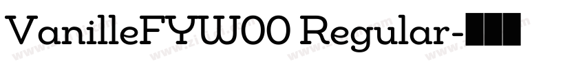 VanilleFYW00 Regular字体转换